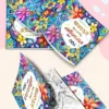 2pcs Adult Coloring Book Filling The Pattern Coloring Creative Positive Words With Floral Designs Booklet For Teens Relaxation 3