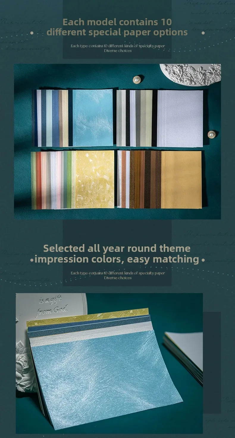 Journal GO 20 Stück Four Seasons Glitzerpapier, langlebiges Finish für Geschenk-Bastelbedarf, kreatives glänzendes Scrapbooking-Materialpapier – Detail 5