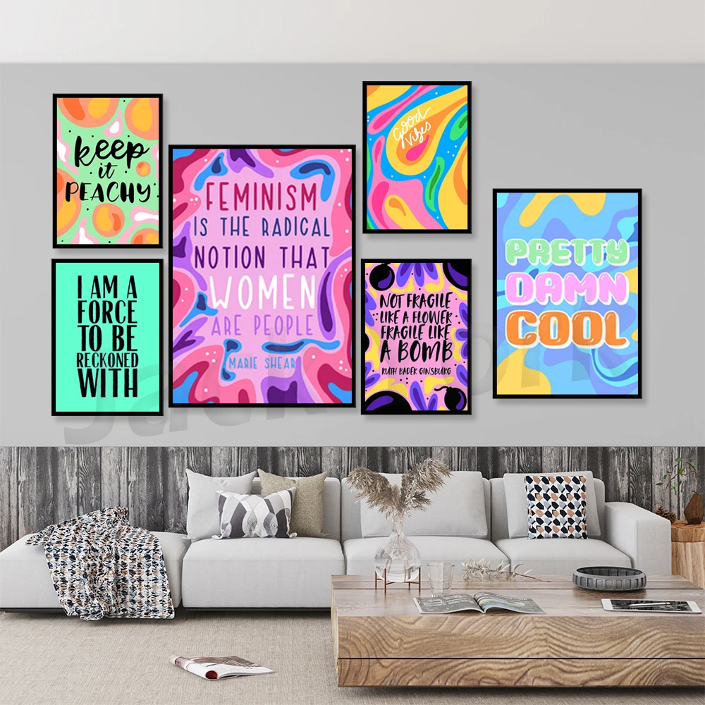 

Feminism Is The Radical Notion Print, Feminist Print, Quote, MColourful Prints, Equality, Female Solidarity, LGBTQ