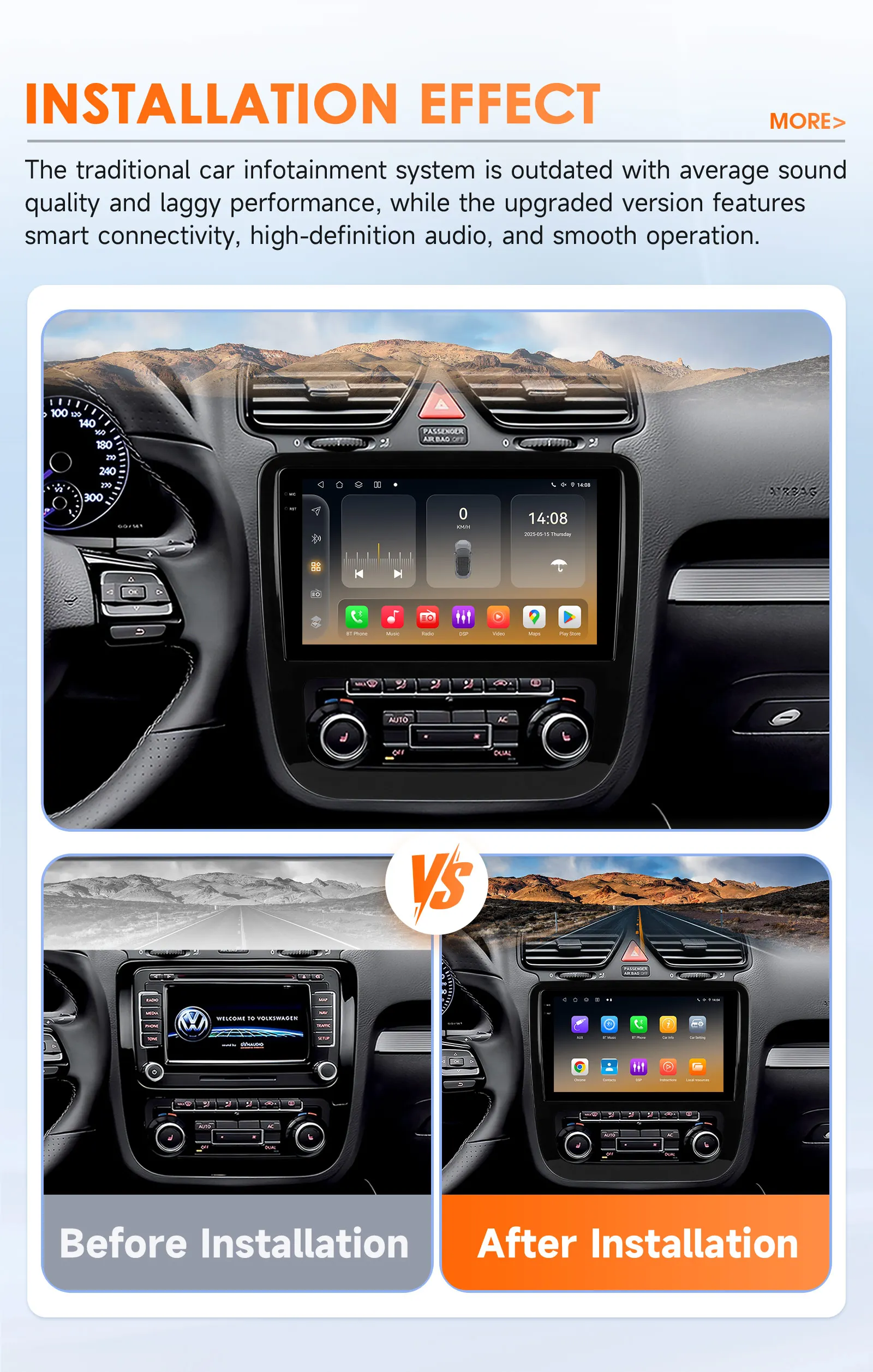 Hizpo Drahtlose Carplay Android Auto Auto Radio Für VW Volkswagen Scirocco 2008 2009 2010 2011 2012 2013, Zentrale Multimedia GPS – Detail 7