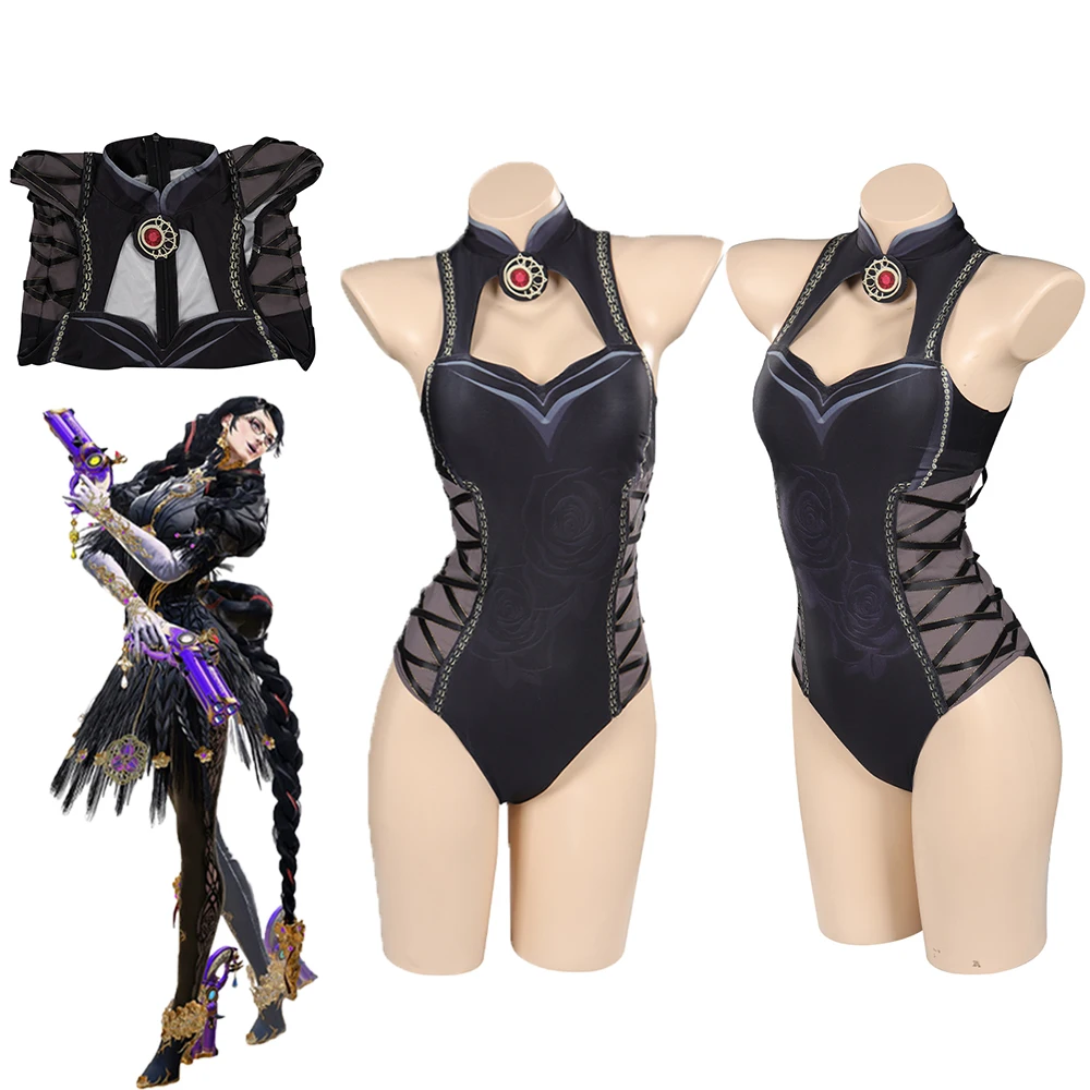 Baionetta Cosplay Costumi Da Bagno Costume Femminile Ragazze Estate Costumi Da Bagno Tuta Halloween Carnevale Roleplay Travestimento Costume Da Bagno