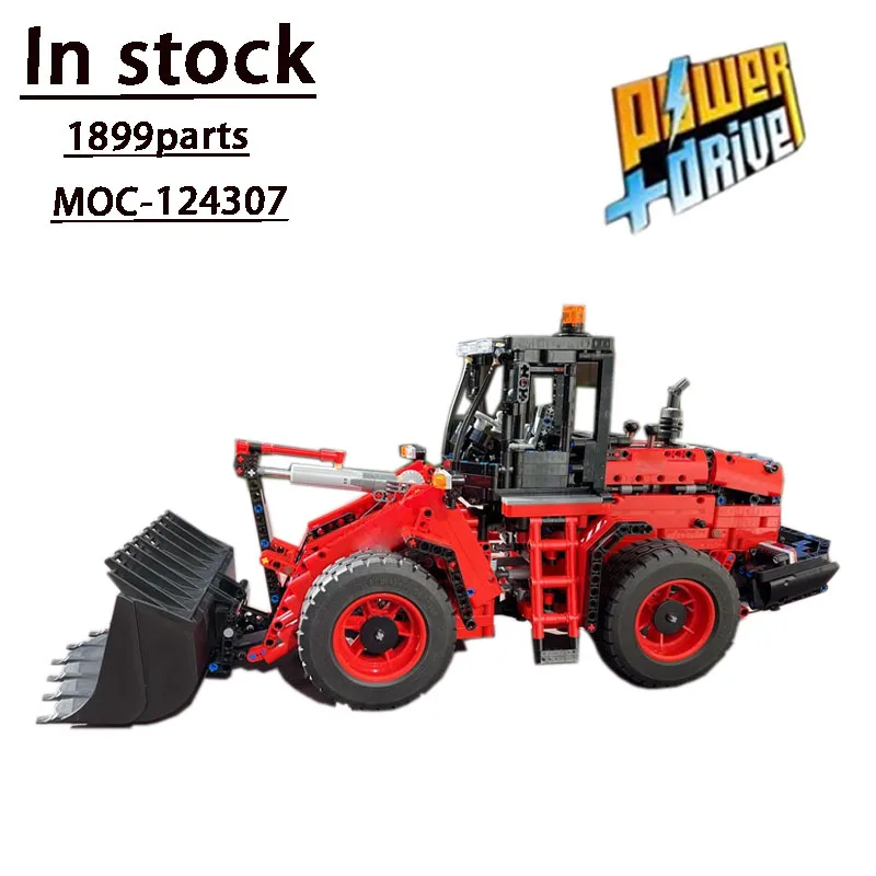 

MOC-124307 Red New Wheel Loader Splicing Building Block Model City Important Construction Machine 1899 Parts Toys for Children