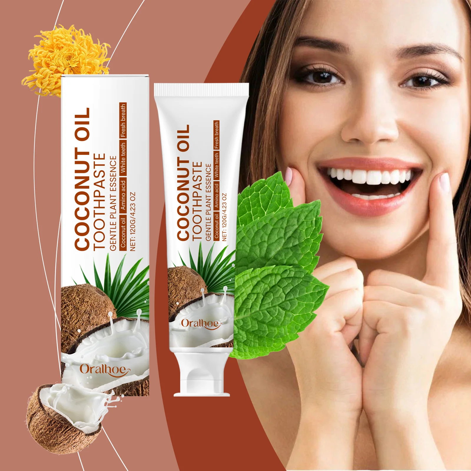Coconut Oil Toothpaste: Freshens Breath, Nourishes Gums and Enamel, Family Oral Care Toothpaste