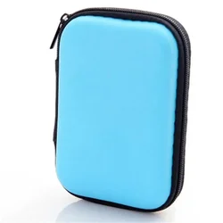 Compact Zipper Carrying Organizer for Electronics and Office Essentials (Sky blue)