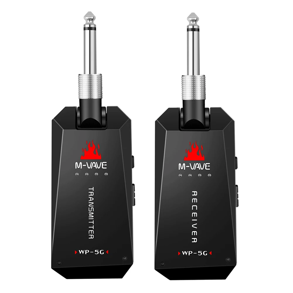 M-VAVE Wireless System Earphone Transceiver 2.4G Guitar Transmitter Receiver Rechargeable Support Stereo Mono Mute Functiona