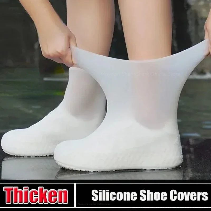 Shoe Covers Anti-Slip Silicone Reusable Non-Slip Waterproof Wear-Resistant Rain Boot Protector For Outdoor Rainy Day