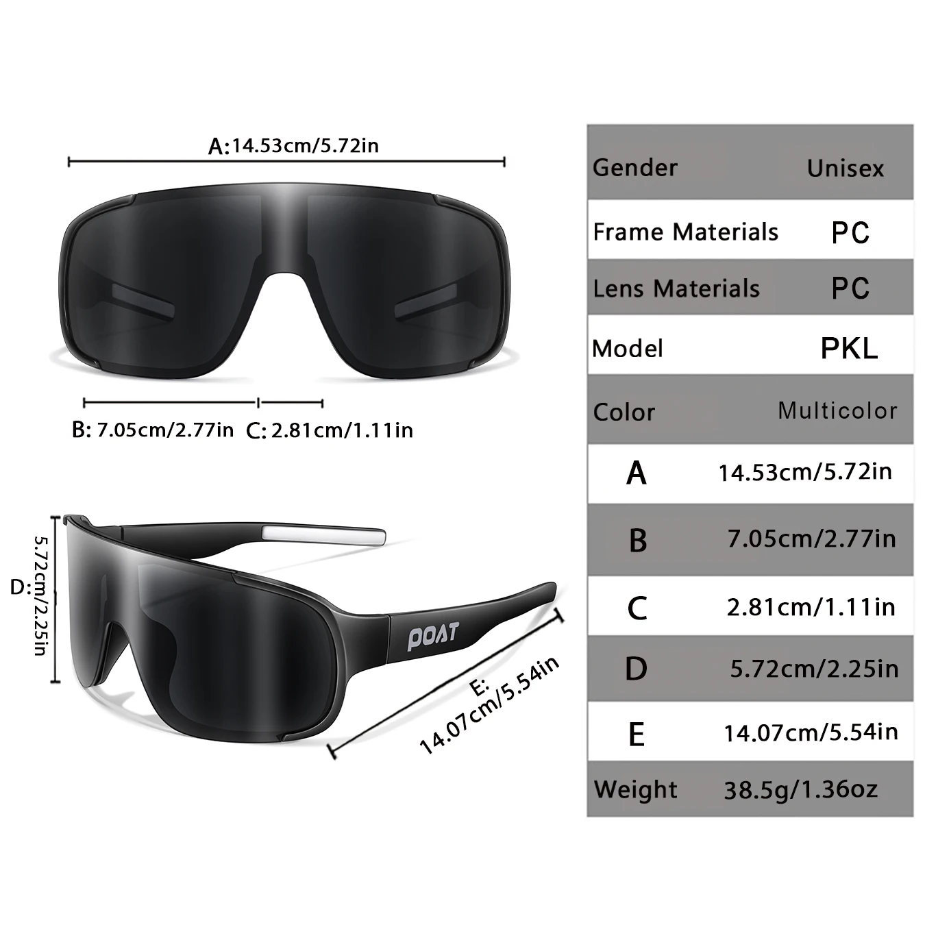 POAT Cycling Sunglasses UV400 Windproof Eyewear Colors
