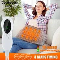 110V-240V Electric Heating Pad for Abdomen Waist Back Pain Relief 12*24” Washable 10-Gears Heated Physiotherapy Electric Blanket 1