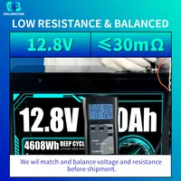 Batterie LiFePO4 12V 360Ah, grande capacité, 10000+ cycles, cellules Lifepo4 12.8V, bricolage 24V 360Ah pour voiturettes de golf, bateau marin, camping 3