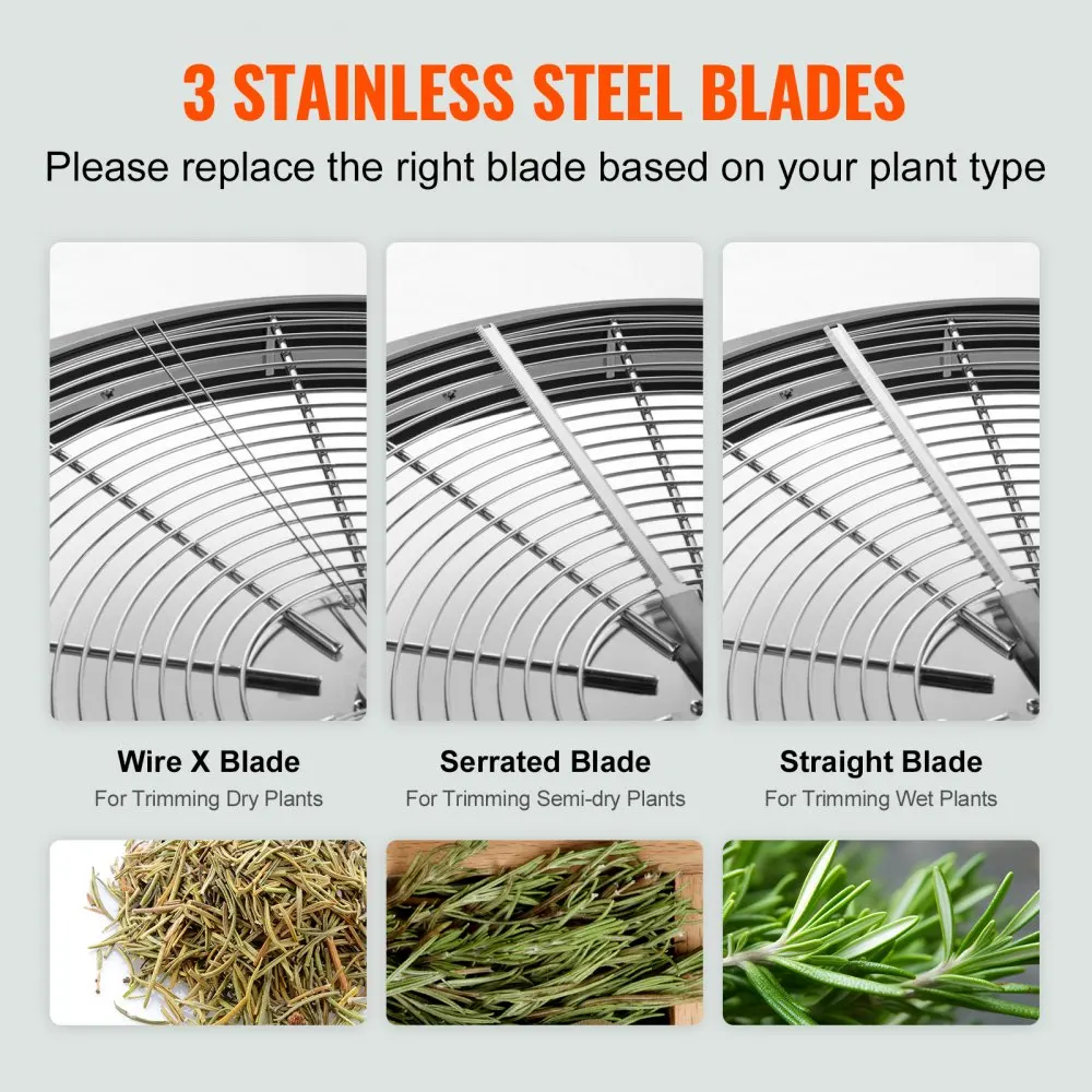 VEVOR Leaf Bowl Trimmer,19'' Trimmer Bowl,Manual Bud Trimmer w/Stainless-Steel Blades for Twisted Spin Cut,Clear Visibility Dome 4