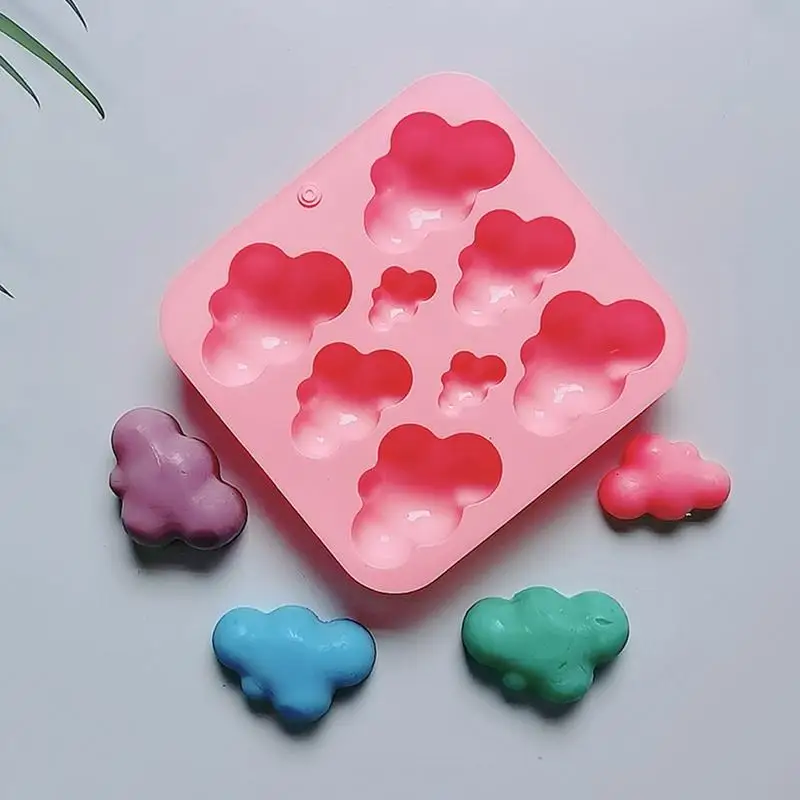 

Облачная форма для льда Jello, мультяшное облако, устройство для фотографирования, 8 полостей, антипригарный поднос для кубиков льда