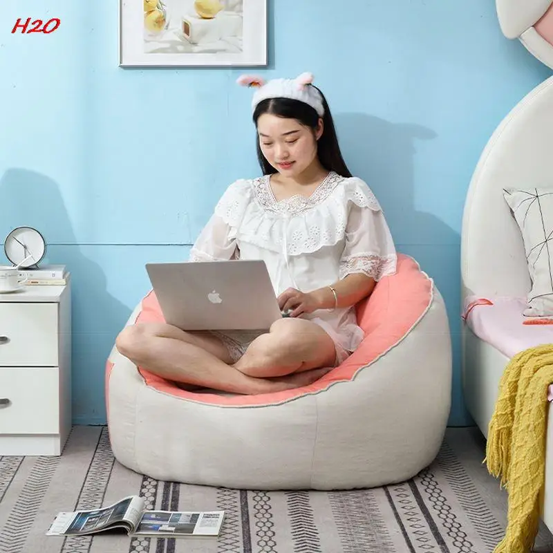 Lazy Sofa Bean Bag Tatami Small Apartment Chair Single Bedroom Room Girl Leisure Lazy Chair Medium Pedals With Change Bag Pillow