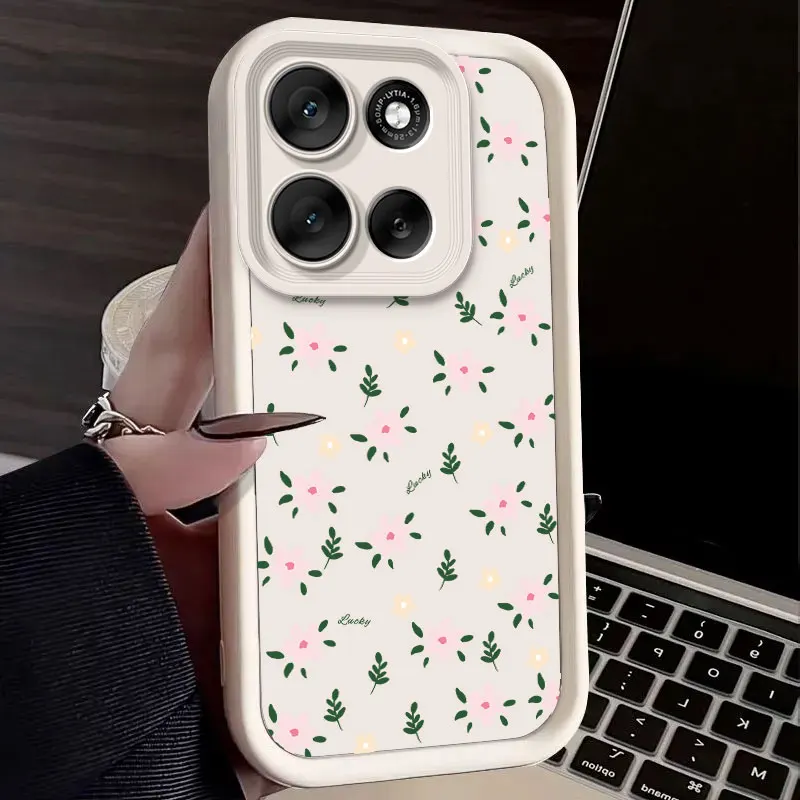 Tulip Flower Shockproof Soft Silicone Phone Case with Protective Bumper