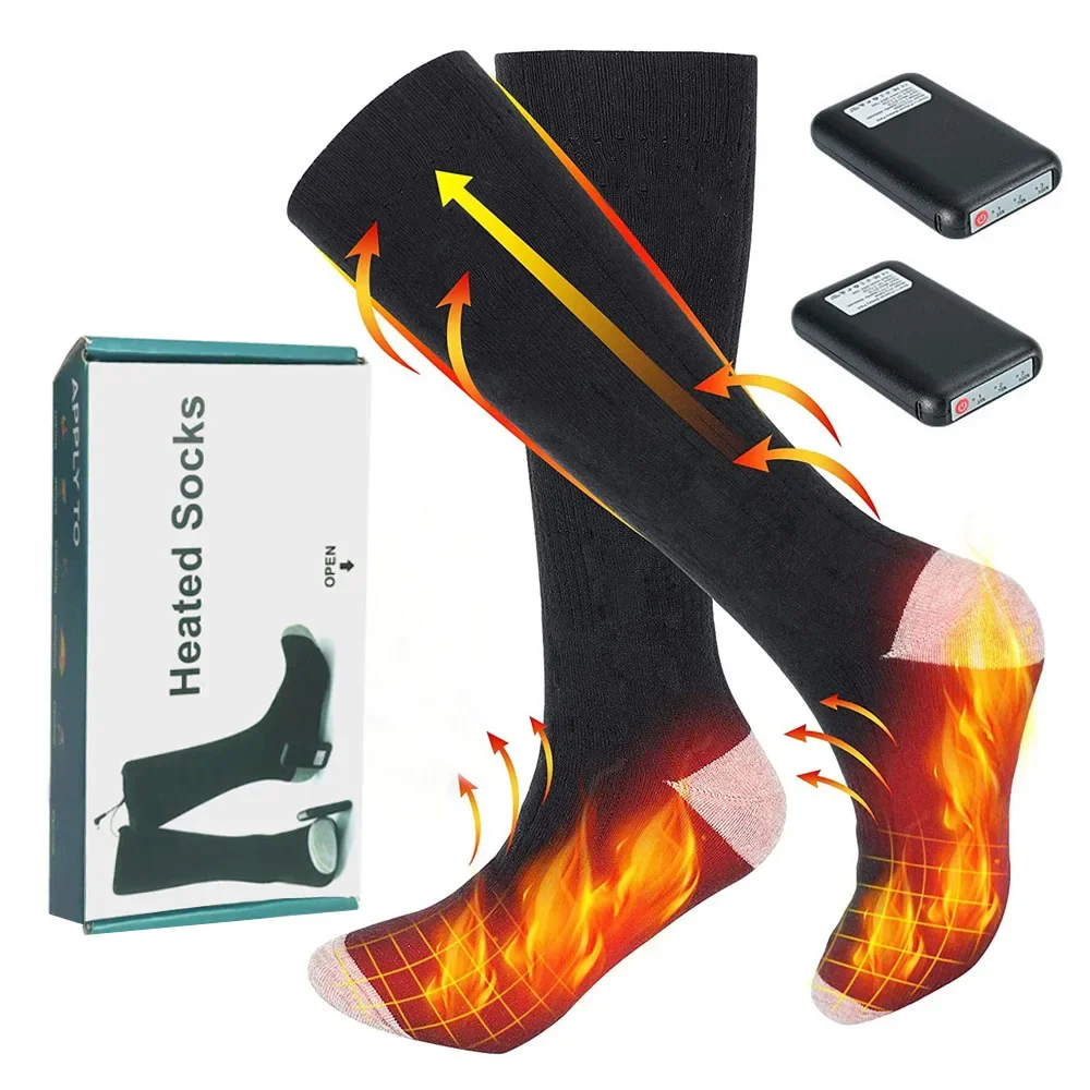 

Electric Socks Charging Treasure Heating Stockings Winter Outdoor Foot Warmer Heating Socks Thickened To Keep Warm
