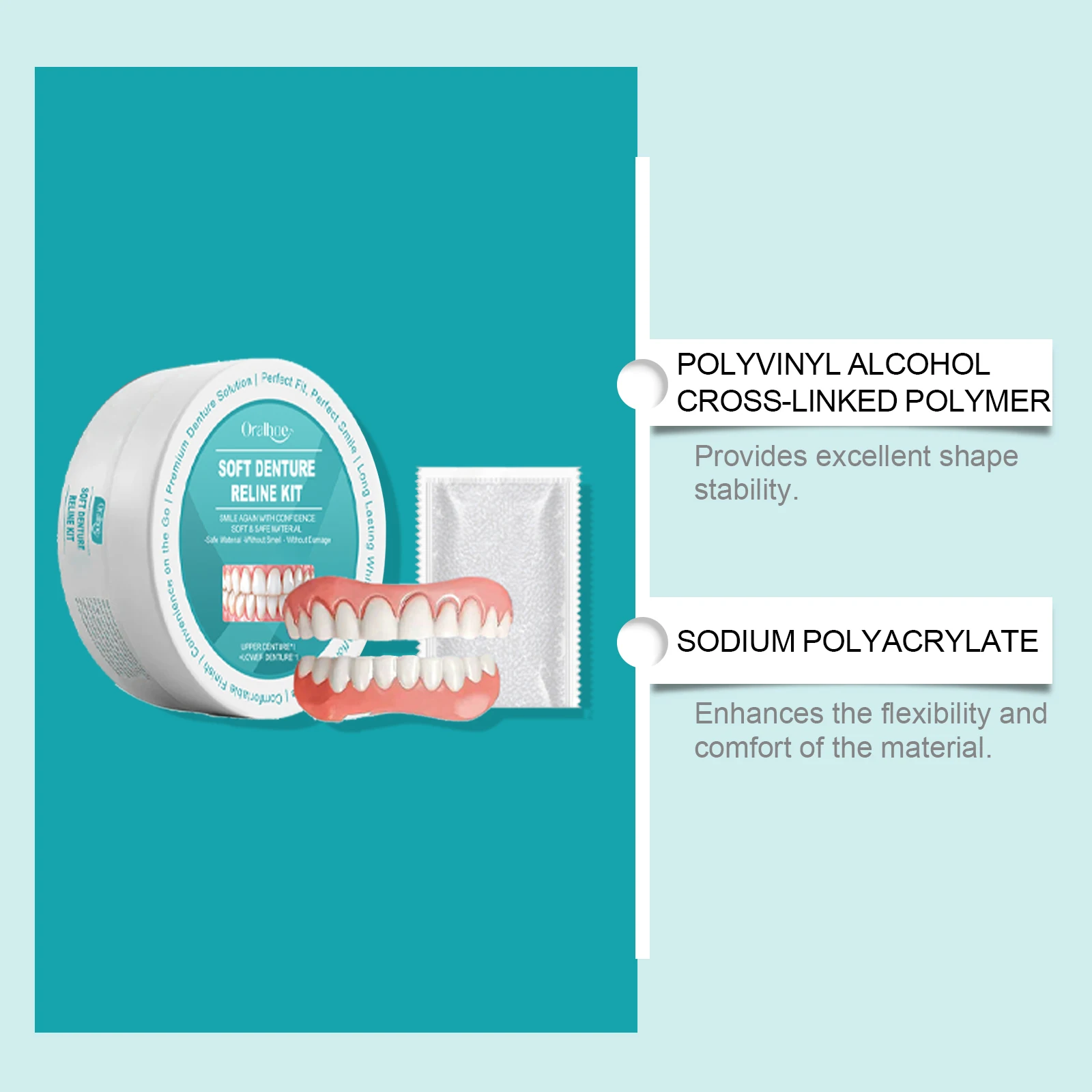 Adjustable Silicone Dentures Temporary Orthodontic Braces Removable Dental Veneers Fit Mouth Perfect Smile False Teeth Full Set