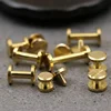 Solids Brass Chicago Screws Nail Post 10-30pc, Round Head Binding Rivets for Leather Craft, Wallet, Bag, Belt Strap, Bookbinding 4