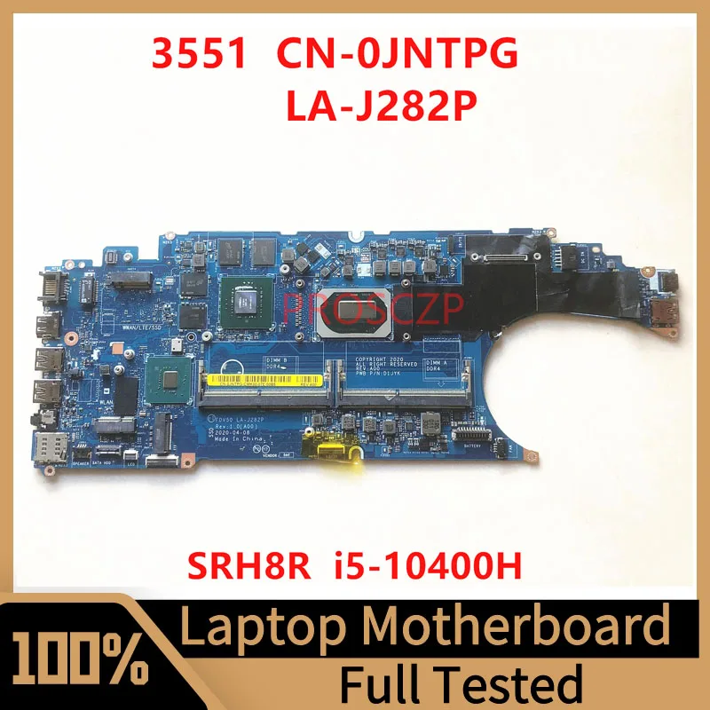 

CN-0JNTPG 0JNTPG JNTPG Mainboard For DELL 3551 Laptop Motherboard LA-J282P With SRH8R I5-10400H CPU N19M-Q3-A1 100% Working Well