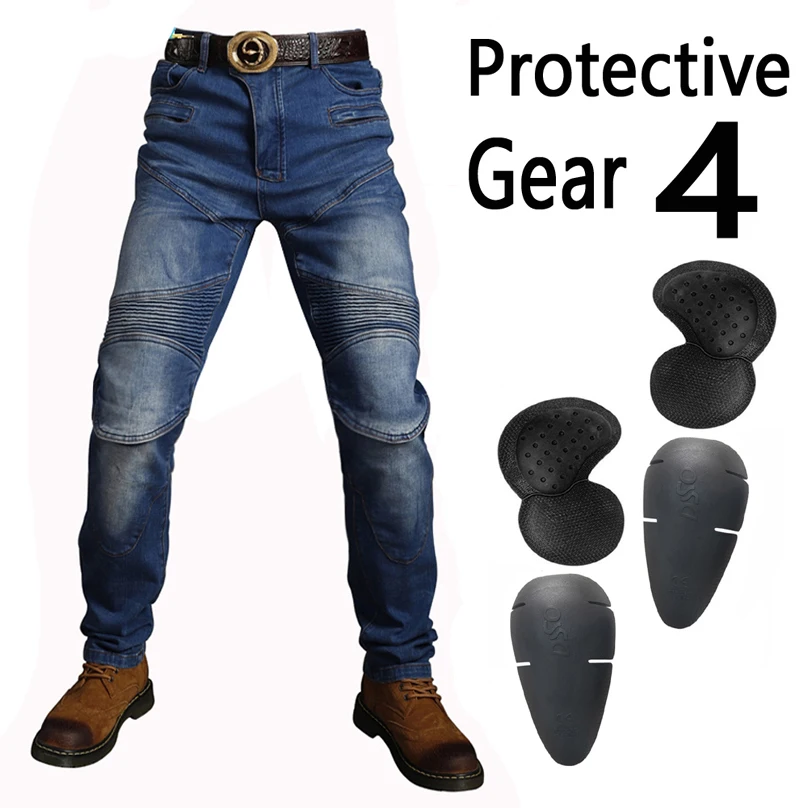 Motorcycle pants Motorcycle jeans S-5XL Men Moto Jeans Protective Gear Riding Touring Motorbike Blue Trousers Black Motocross Pants