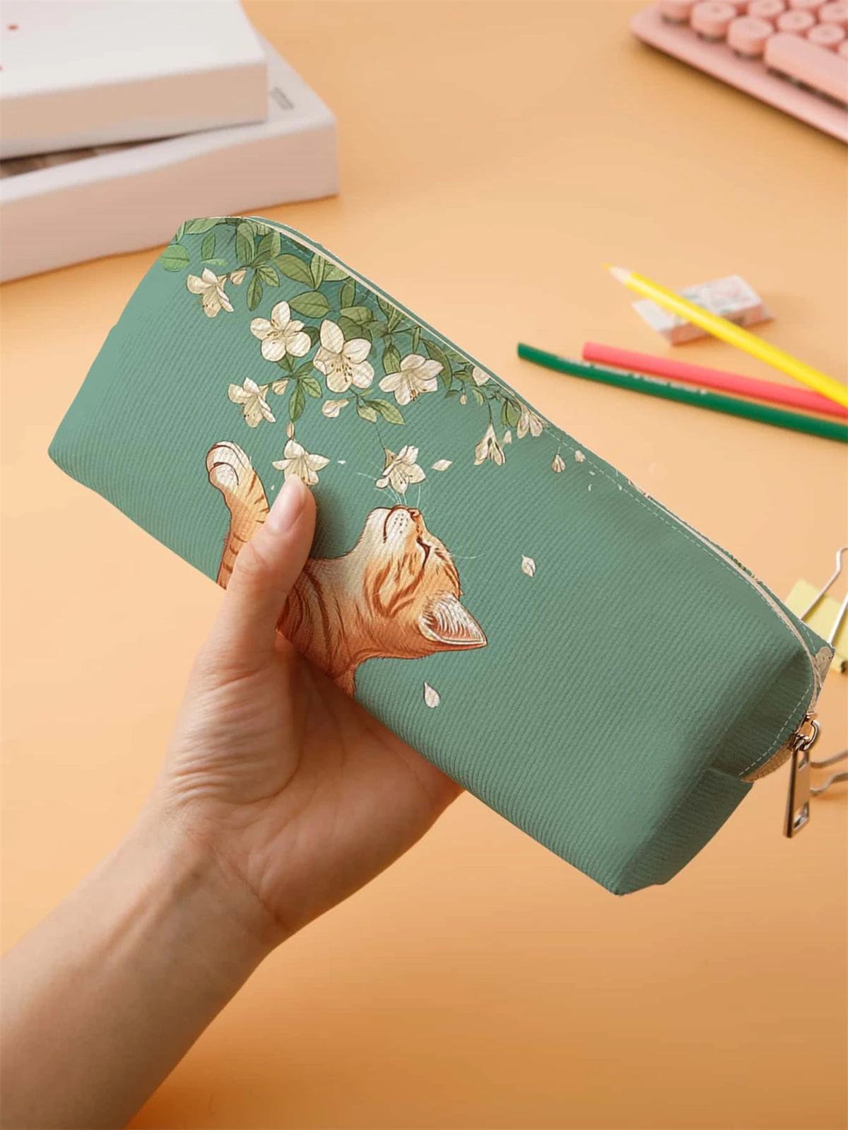 Small pencil case, large capacity pencil case, multifunctional stationery storage bag, student school organization supplies