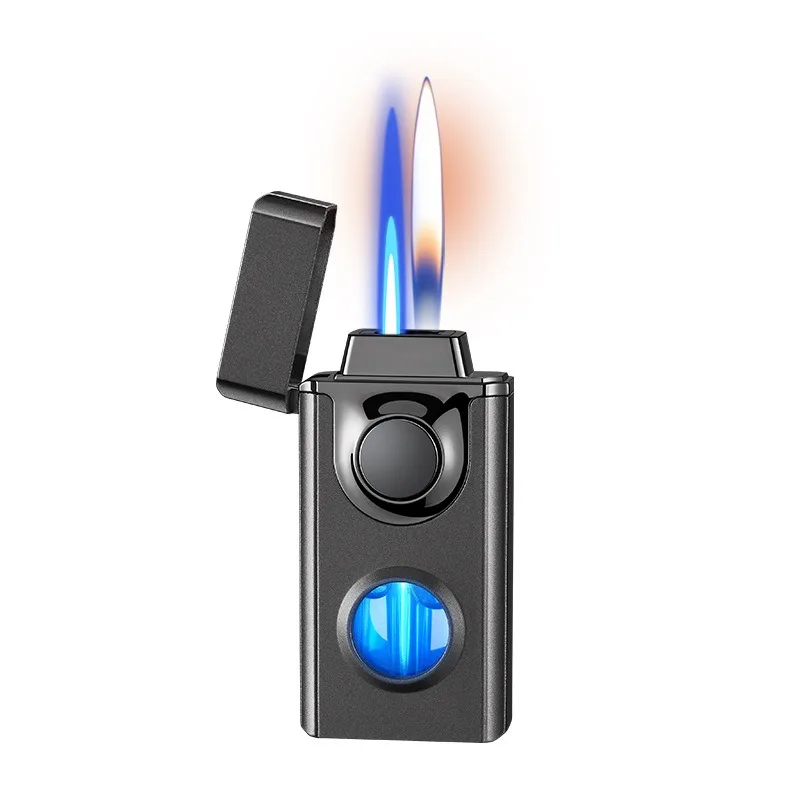 Intelligent Voice Controlled Gas Electric Dual Fire Lighter Portable Metal Smoking Accessories Multifunction High-Flame Lighters 4