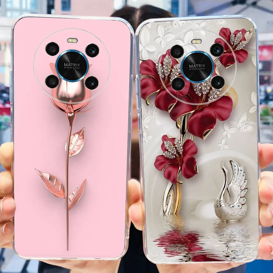 Elegant Printing Soft Silicone Clear TPU Protective Phone Case