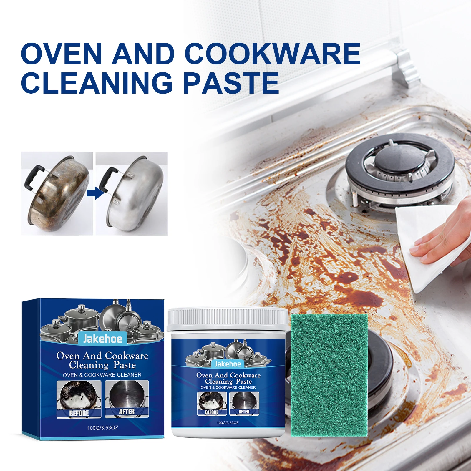 Stainless Steel Cookware Cleaner Paste for Oven and Pot
