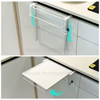 Foldable Cabinet Door Organizer Countertop Extender No Drill Shelf Adjustable Space Saving Countertop Organizer for Kitchen 1