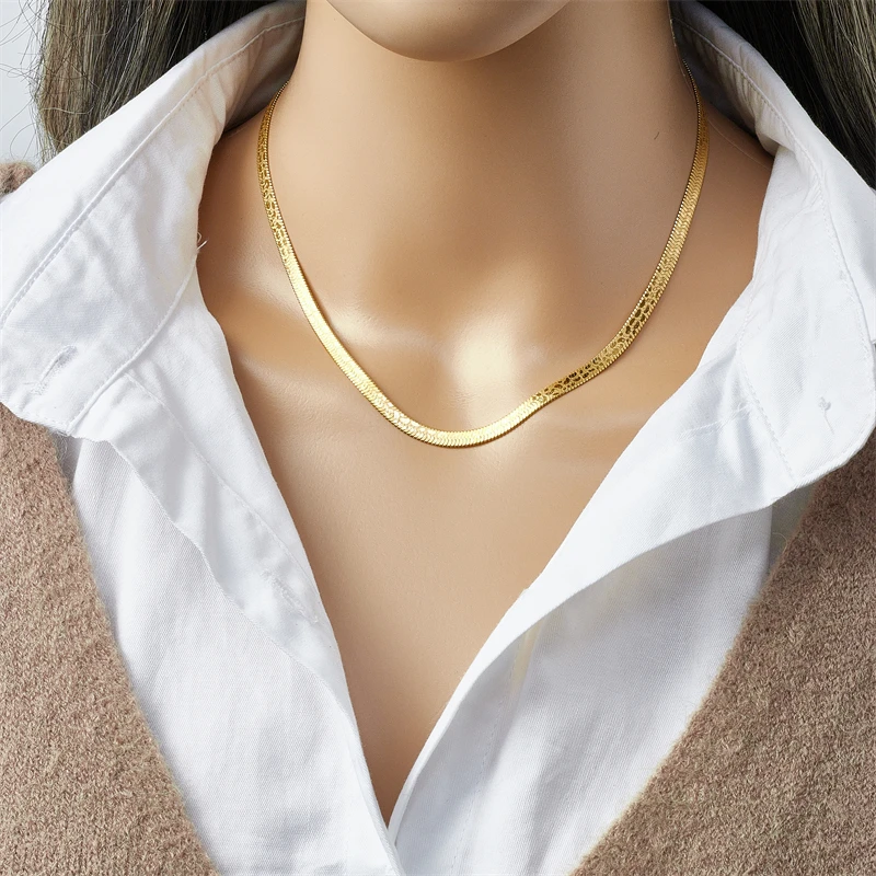 DIEYURO 316L الفولاذ المقاوم للصدأ الذهب اللون ثعب...