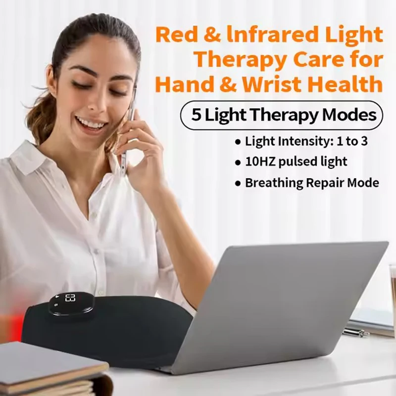 660nm 850nm Mul-tifunctional Massage Red Light Therapy Hand Gloves for Hand Pain Release