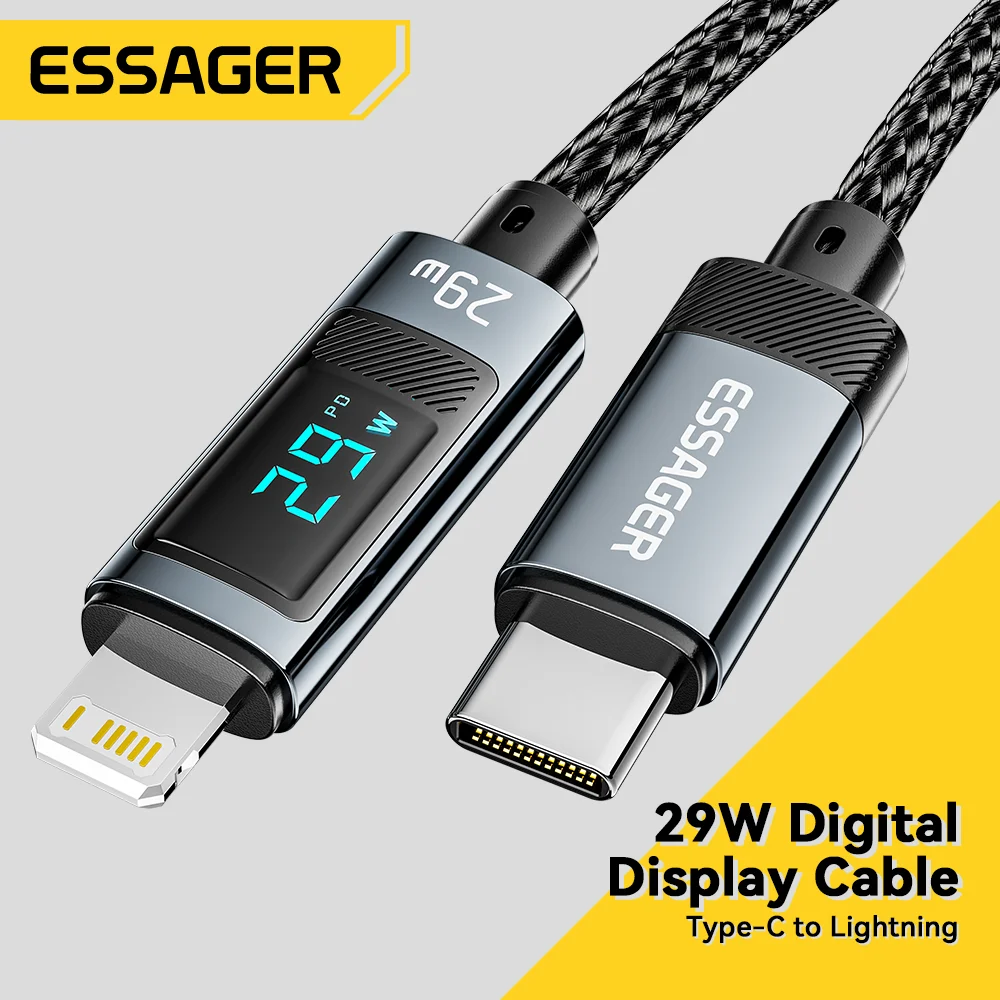 

Essager USB C Type C Cable For iPhone 14 13 12 11 Pro Max XS Xr PD Fast Charge Charger Lightning Wire Data Cord For iPad Macbook