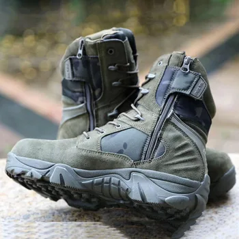 Climbing Outdoor Mens Work Safety Boots Camouflage Desert Boots Army Combat Training Shoes Outdoor Military Hiking Boots 6
