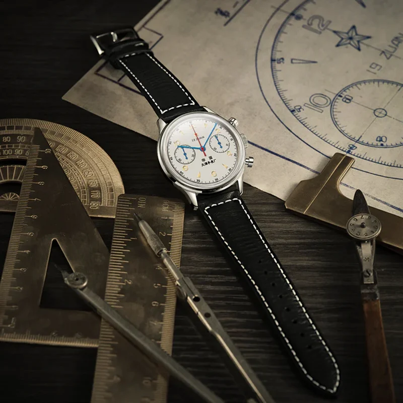 Seagull 1963 70th Anniversary Reissue Edition 37.2mm Chronograph Men Manual Mechanical Watch Original Air Force Reloj ST1901 New 6
