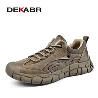 DEKABR Men's Shoes Genuine Leather Luxury All Seasons Quality Comfortable Handmade Anti-Skid Platform Men Casual Shoes 1