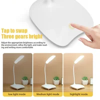 LED Rechargeable Desk Lamp USB Charging Reading Lamps Table Light 3-Level Dimmable Eye Protection Student Study Night Lights 2