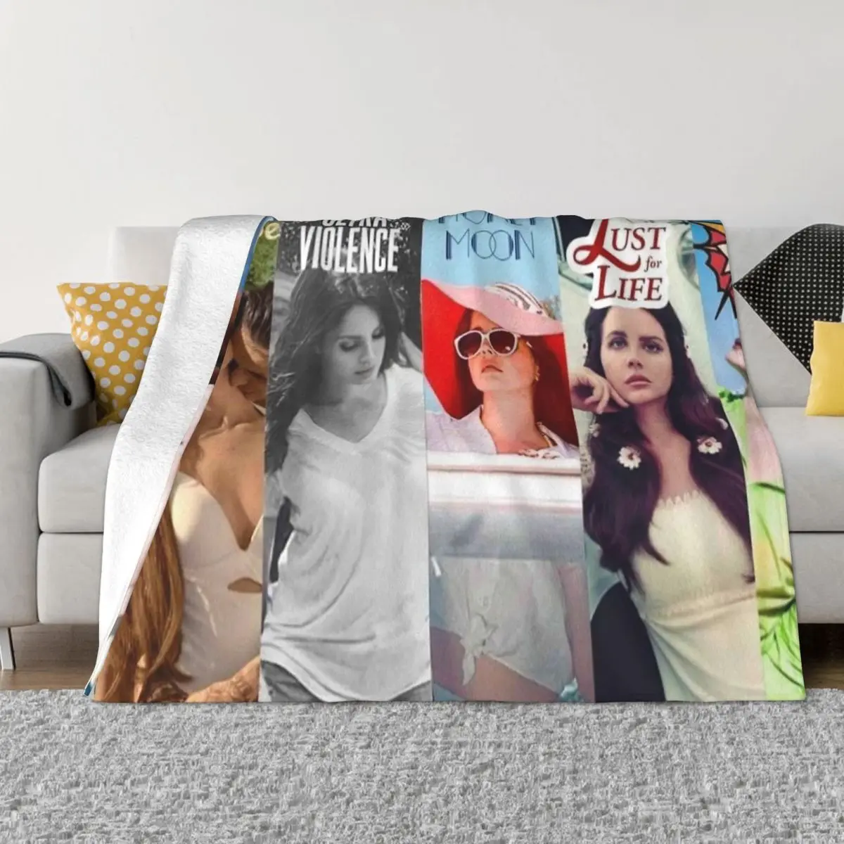 

Lana Del Rey Best Album Covers LDR Blanket Flannel Printed Breathable Ultra-Soft Throw Blankets for Sofa Car Rug Piece