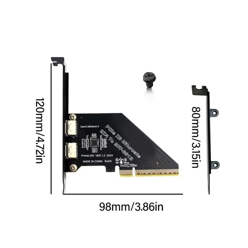 652F PCIeX8 Gen4x4 2 포트 Oculink SFF 8611 8612 확장 어댑터 지원 PCIEX4X4