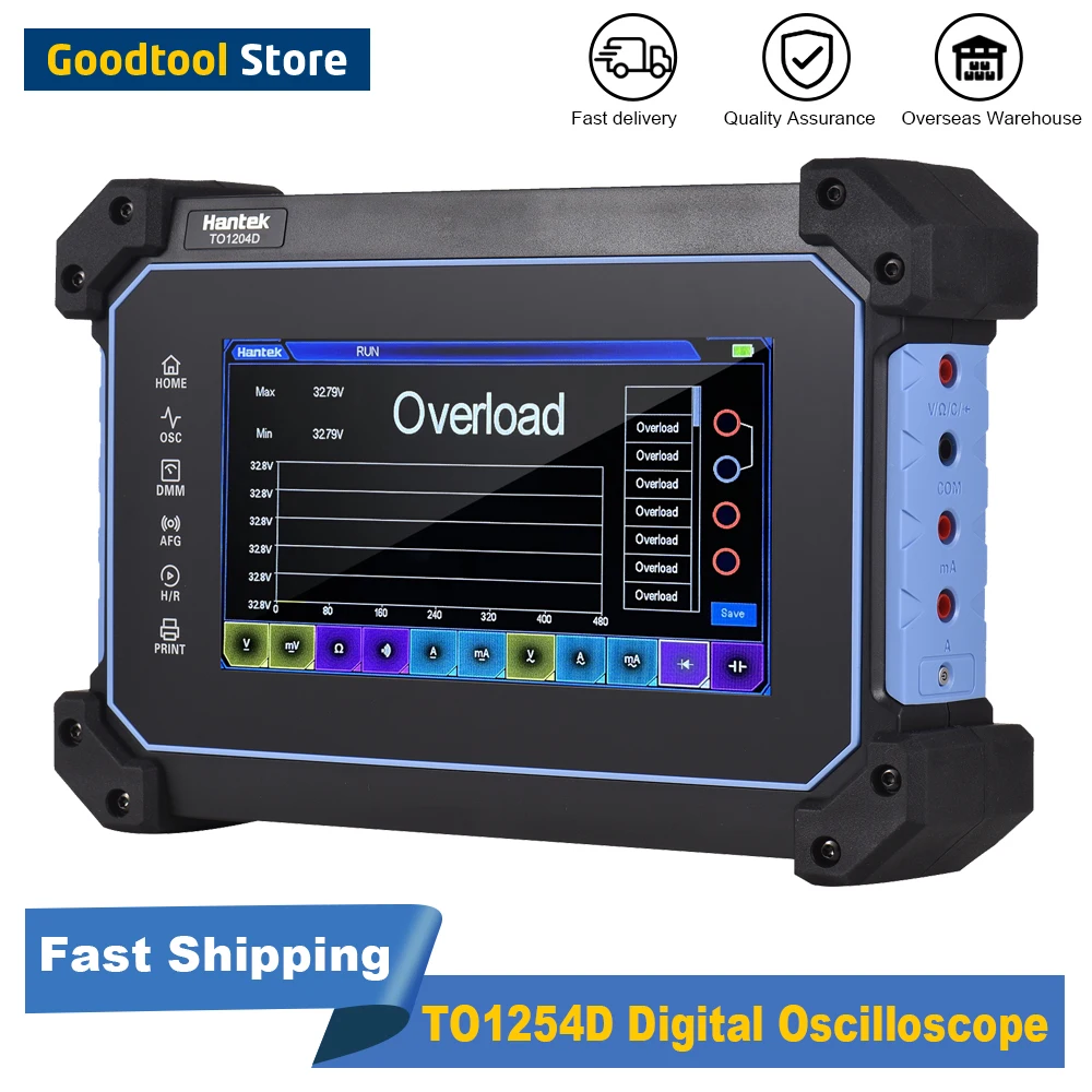Hantek TO1254D Digital Oscilloscope Touch Screen Portable 4 Channels