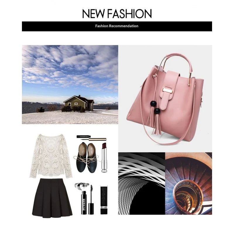 Stylish Women's Handbag Top Handle Satchel Bucket Bag with Crossbody Strap Mother Daughter Set