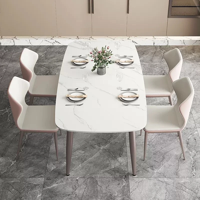 

Living Room Modern Dining Table White Kitchen Centerpiece Luxury Dining Table Kitchen Balcony Table A Manger Home Furniture