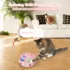 INKZOO 4-in-1 Interactive Cat Toys for Indoor Cats, Automatic 6 Holes Mice Whack-A-Mole, Fluttering Butterfly, Track Balls, USB 5