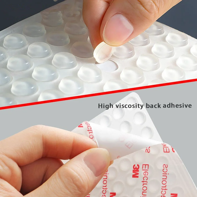 Door Stopper Strong Self-Adhesive Clear Rubber Damper Cabinet Bumpers Furniture Dots Cushion Protective Pads