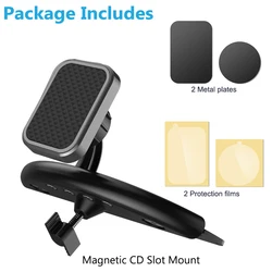 Magnetic Car Mount Phone Holder with GPS Support (Black)