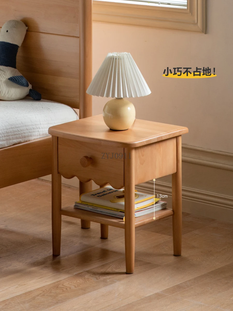 Solid wood children's bedside table modern simple bedroom small cabinet storage household bedside table