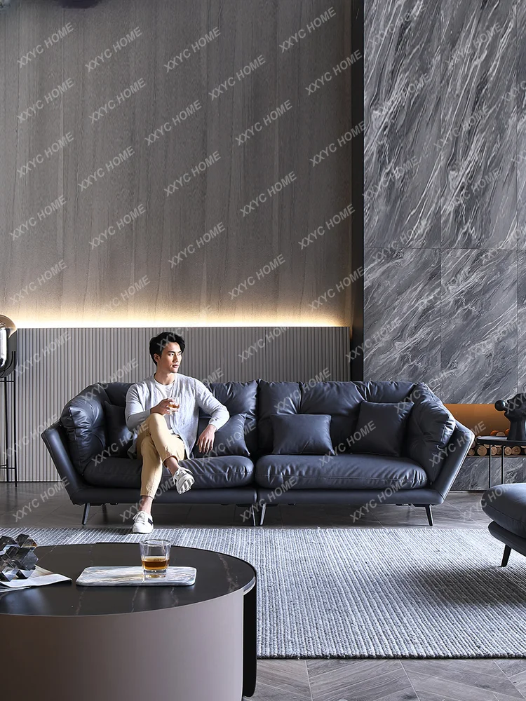 

Fabric Sofa Disposable Simple Modern Living Room Three-Seat Large and Small Apartment Type Italian Minimalist down Technology