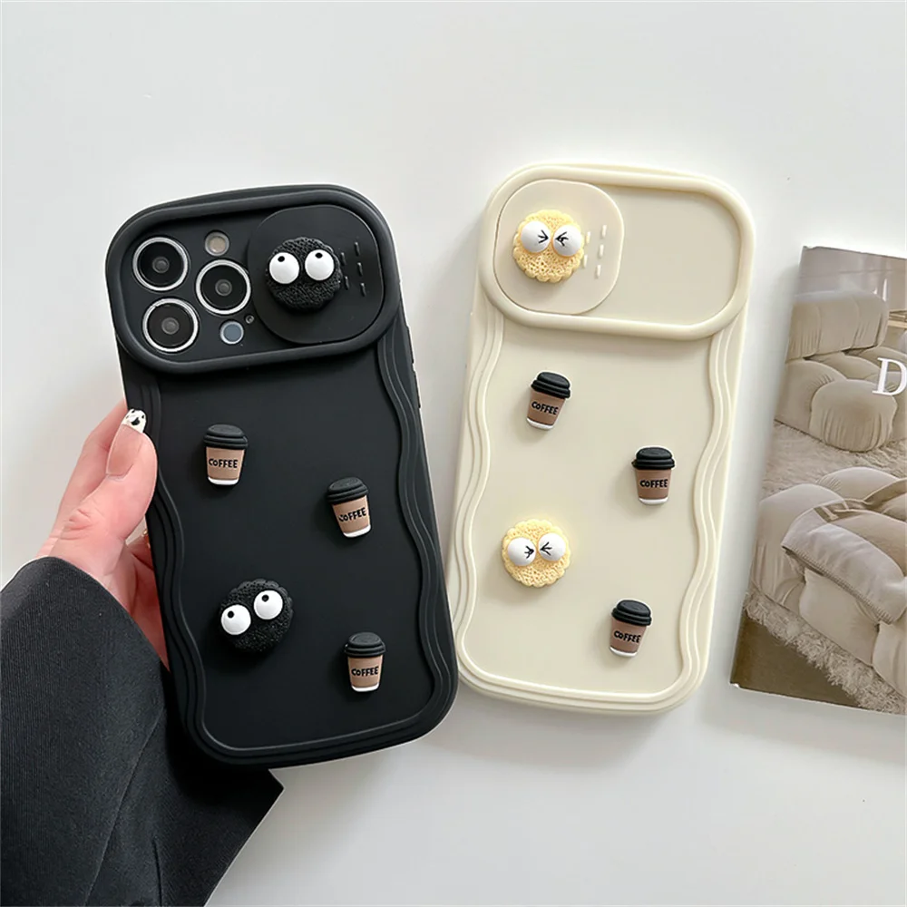 3d-cute-cartoon-briquettes-coffee-sliding-door-camera-protector-phone