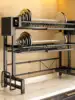 Expandable 2-Tier Stainless Steel Sink Dish Rack with Cutlery & Chopstick Holders 4