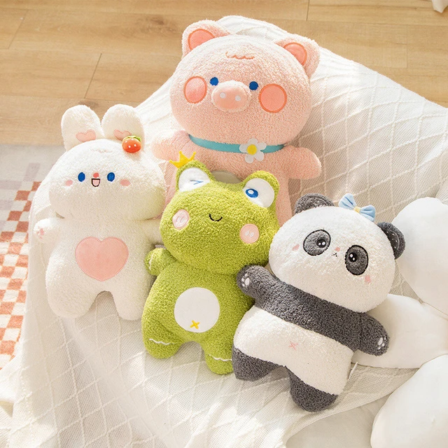 Cute Stuffed Animals Plush Toy Kawaii Frog Panda Bunny Pig Plushies Doll  Cartoon Soft Kids Babys Toys for Girls Boys Child Gifts - AliExpress