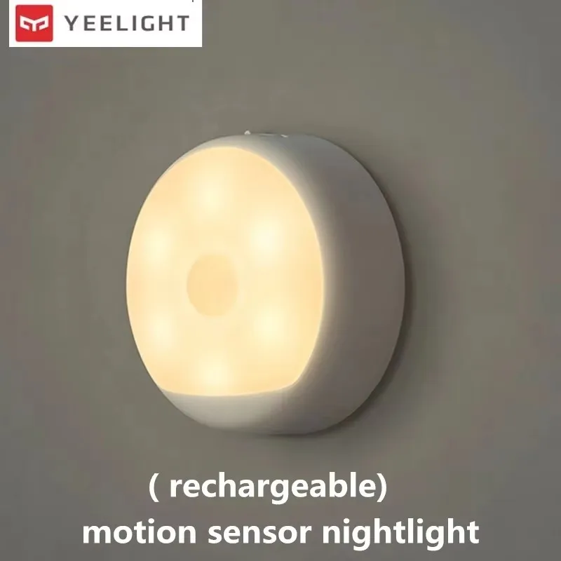 Yeelight LED אינדוקטיבי תאורת לילה חיישן תנועה אור חם אור נטענת אור בית חכם לחדר שינה ארון בגדים מסדרון