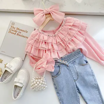 Girls Lace Ruffle Blouse 1