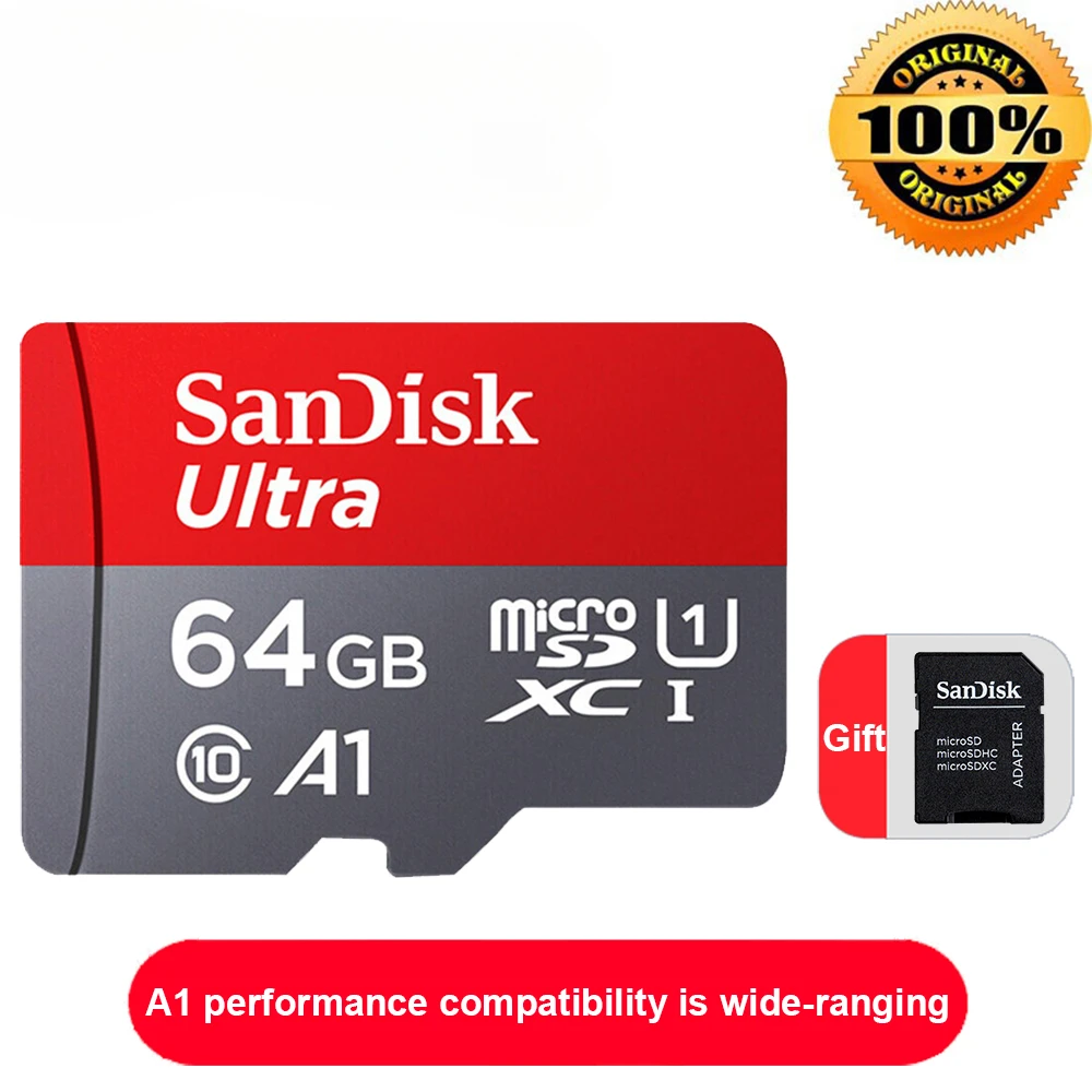 Scheda Sd Scheda Di Memoria Kingston MicroSD Da 32GB, 64GB, 128GB - Classe 10, Alta Velocit&agrave;, Con Adattatore SD Microsd Adattatore Telefono Android